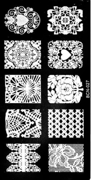 Stamping Schablone M (027)