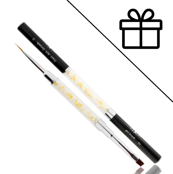 Geschenk- 1x Pinsel Gr. 8 + Nailart
