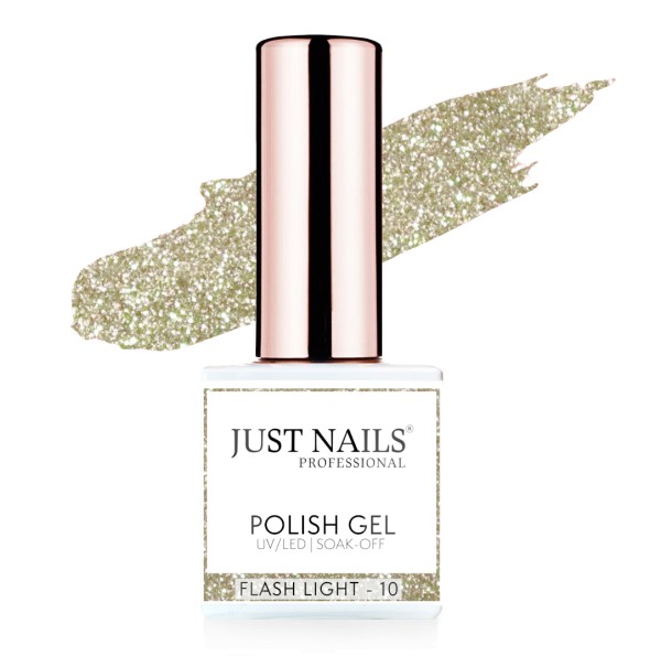 JUSTNAILS Gel Polish Color - Flash Light 10 - Shellac Soak-off
