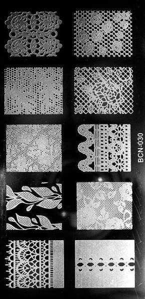 JUSTNAILS Stamping Schablone M (030)
