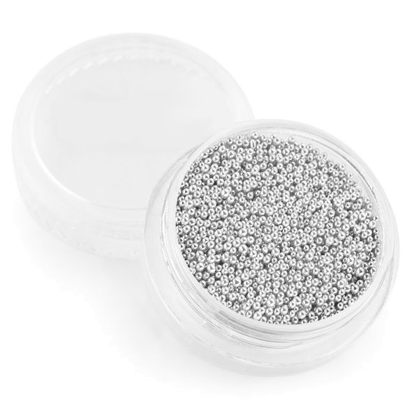 Kaviar silber nageldesign nailart perlen