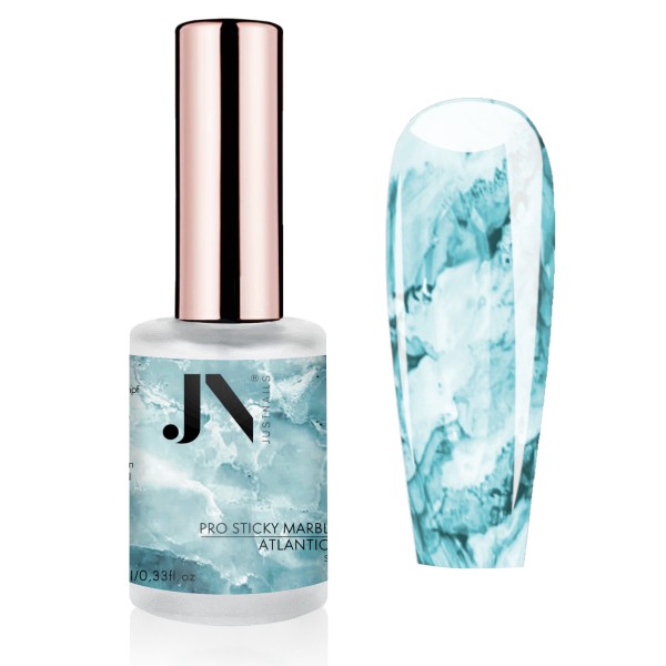 JUSTNAILS Nail Marble INK Color PRO STICKY - 2in1 Shimmer Atlantic Teal