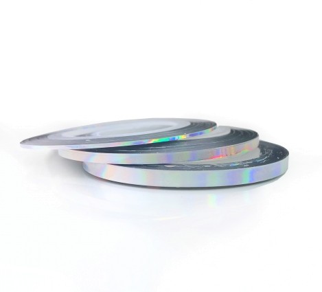 Irisierende Stripes silver Set