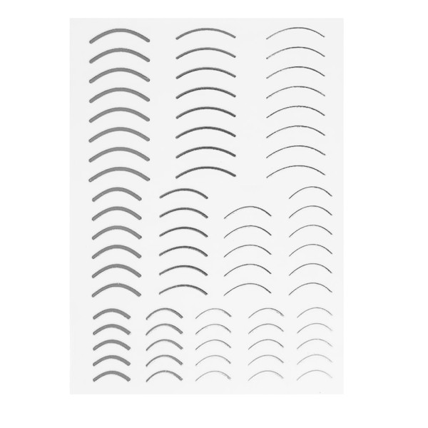 JUSTNAILS Flexible Stripes rund Set silber