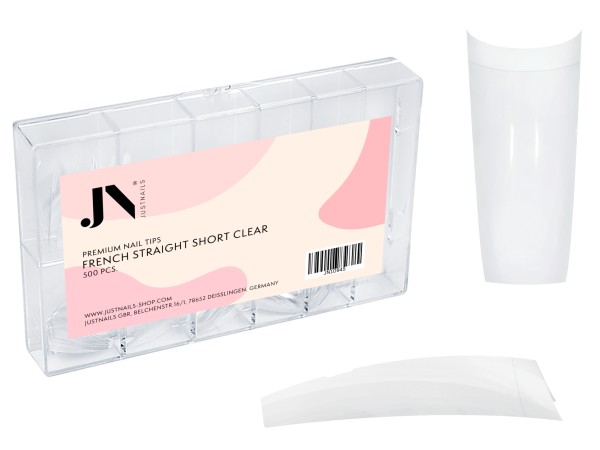 JUSTNAILS 500 Tips French straight short Form