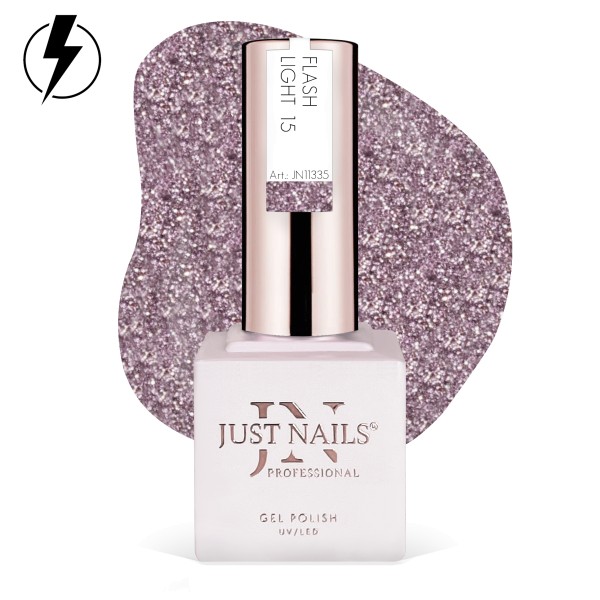 JUSTNAILS Gel Polish Color - Flash Light 15 - Shellac Soak-off