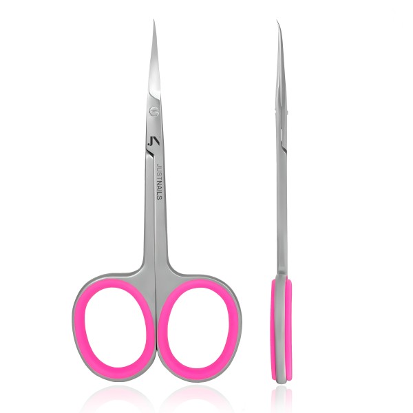 JUSTNAILS PRO High-End Nagelhaut Schere Curved Hook Silicone