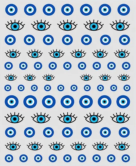 JUSTNAILS Sticker Augen Eyes Blau 1735