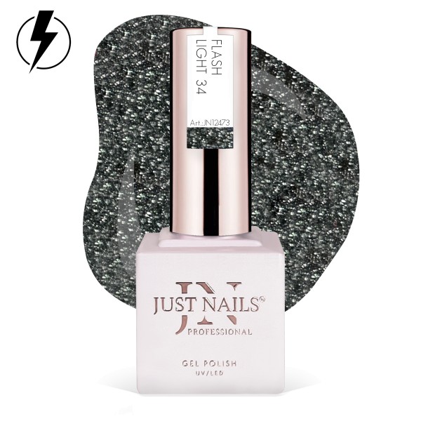 JUSTNAILS Gel Polish Color - Flash Light 34 - Shellac Soak-off